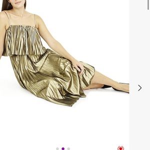 Jcrew midi metallic dress